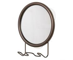 InterDesign 42071EU Forma Rasierspiegel mit Saugnapf für Dusche und Bad mit Rasiererhalter, Steel, bronze, 15,37 x 5,77 x 18,42 cm