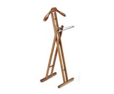 Mondex mon8371â102/Massivholz Cherry Finish Chrom Herrendiener, Kleiderständer klappbar Design 110 x 47 x 7 cm