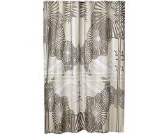 MSV 140803 Duschvorhang Polyester + Kunststoff Polypropylen Sonnenschirm Braun 180 x 200 x 0,1 cm â 12 Ringen