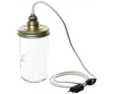 Ma Gartenhaus Stadt weià S Lampe Topf Textil Kabel Glas weià S