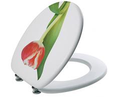 SANIPLAST Tulpe WC Sitz, Holz, mehrfarbig, 45Â x 37Â x 5Â cm