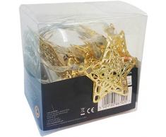 Gardman 18574 Lichterkette 10 starformige LEDs, Plastik, Gold,