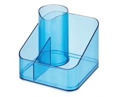 InterDesign 38781EU Clarity Haarstylingprodukte-Halter, Halter für Fön für Badezimmer Waschtisch, Plastik, ozeanblau, 16.5 x 16.5 x 14.6 cm