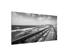 Apalis 108812 Magnettafel Nordseespaziergang II Memoboard Design Quer Metall Magnet Pinnwand Motiv Wand Stahl Küche Büro, 37 x 78 cm
