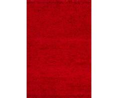 Nazar Moderne Teppich Shaggy uni Soft PU Rot 150Â x 80Â x 3Â cm