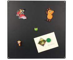 First4magnets TF-TZ4005 Quadrat c/w 10 Magnete Magnettafel, Metall, silber, 40 x 20 x 5 cm