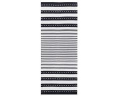 Vallila CM000923-02 Kauhava Läufer, striped, Baumwolle, schwarz, 80 x 200 cm