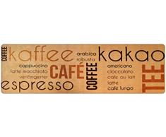 DECO-MAT Rutschfester Teppich-Läufer ohne Rand für den Innenbereich oder Eingangsbereich, 80 x 250 cm, kaffee international / beige