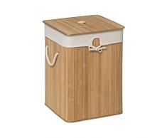 Premier kankyo Wäschekorb quadratisch, Bambus, Baumwolle/Polyester 65/35, natur