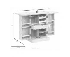 Hausbar/ Barschrank »Natalie«, aus Massivholz, in 3-D-Optik HOME AFFAIRE