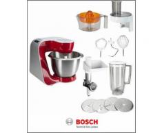 Küchenmaschine »Styline MUM56740«, 900 Watt, mit viel Zubehör, BOSCH Rot