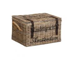 HOME AFFAIRE Rattantruhe, Grau