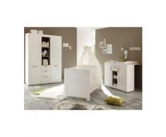 NECKERMANN Komplett Kinderzimmer »Landhaus« Babybett+Wickelkommode + Kleiderschrank, (3-tlg.) in pinie NB, weiß, Grün