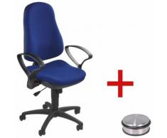 Bürostuhl »Support SY« ohne Armlehnen inkl. Türstopper »Disc« Blau, Topstar