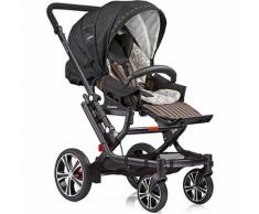 Kombi Kinderwagen F6 Air+ inkl. C1-Lift Tragetasche, Gestell schwarz, schwarz/ Streifen/ Muster, 2017