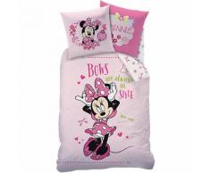 Kinderbettwäsche Minnie Mouse Bows Style, Biber, 135 x 200 cm