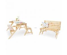 Kindersitzgarnitur und Gartenbank Elli 2in1