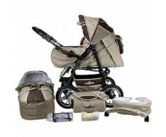 Kombi Kinderwagen Rio, 10 tlg., coffee & brown