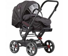 Kombi Kinderwagen F6 Air+ inkl. C-Lift Tragetasche, Gestell schwarz, schwarz/chili pepper/ Tupfen, 2016