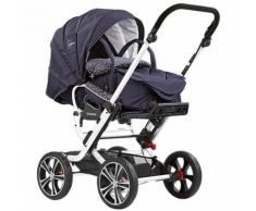 Kombi Kinderwagen F10 Air+ inkl. C-Lift Tragetasche, Gestell weiß, marine/ Muster, 2016