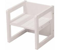 Sitzhocker/ Kindertisch 2in1, weiß