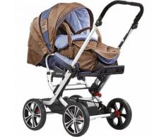 Kombi Kinderwagen F4 Air+ inkl. C-Lift Tragetasche, Gestell eloxiert, tabak/ grau/ Sterne/ Muster, 2016