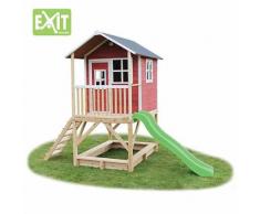 "Spielhaus "Loft" mit Veranda, Sandkasten und Rutsche, rot, ca. 118 x 328 x 255 cm"