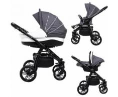 Kombi Kinderwagen Indigo, 3 in 1, Black Collection, Grey, 2017