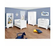 Komplett Kinderzimmer STAR, (Kinderbett, Wickelkommode, Kleiderschrank 2-trg.), weiß/hochglanz