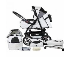 Kombi Kinderwagen Rio, 10 tlg., black & white