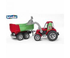 BRUDER 20116 ROADMAX Traktor m. Frontlader und Kippanhänger