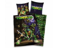Wende- Kinderbettwäsche Teenage Mutant Ninja Turtles, Linon, 135 x 200 cm