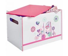 Spielzeugtruhe Blumen und Schmetterlinge