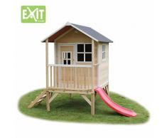 "Spielhaus "Loft" mit Veranda und Rutsche, natur, ca. 185 x 260 x 225 cm"