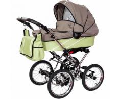 Kombi Kinderwagen Tramper, minikaro coffee/grün, 2016