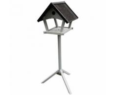 Vogelhaus Futterhaus auf Ständer Tjorn Cottage, L: 48 cm B: 45 cm H: 138 cm, grau