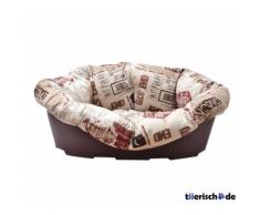 Hundekorb Überzug London, 105 x 75 x 32 cm, beige/dunkelbraun, ohne Korb