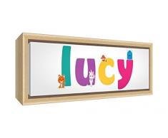 Little Helper LYA-COASTERANDPLACEMAT-15DE Personalisiert, Mädchenname Untersetzer und Platzdeckchen mit Hochglanz-Finish, Lya