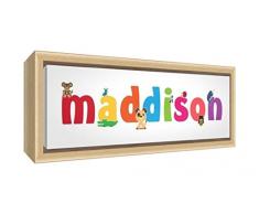 Little Helper MARA-COASTERANDPLACEMAT-15DE Personalisiert, Mädchenname Untersetzer und Platzdeckchen mit Hochglanz-Finish, Mara