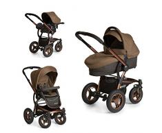 Hauck 400081 King Air Plus Trioset - inklusive Wanne, Comfort Fix, Beindecke, Sitzauflage, Melange chocolate