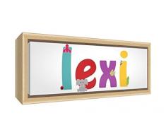Little Helper LISA-COASTERANDPLACEMAT-15DE Personalisiert, Mädchenname Untersetzer und Platzdeckchen mit Hochglanz-Finish, Lisa