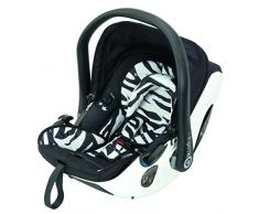 Kiddy 41920EV600 Evolution Pro 2 Babyschale, patentierte Liegefunktion, komfort Lattenrost, Isofix-fähig, Gruppe 0+ (0-13 kg, Geburt-ca. 15 Monate), Zebra (schwarz-weiß)