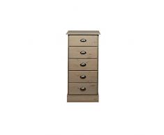 Steens Furniture 3400050069000F Kommode Nola, 91 x 44 x 38 cm, Kiefer massiv, grau
