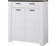 Germania 3506-230 Schuhschrank GW-Havanna in Lärche-Nachbildung/Eiche-Havanna-Nachbildung, 96 x 109 x 40 cm (BxHxT)