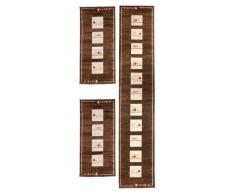 Andiamo 1100150 Teppich Fiorina, 2 x 67 x 140, 1 x 67 x 340 cm , Bettumrandung - braun
