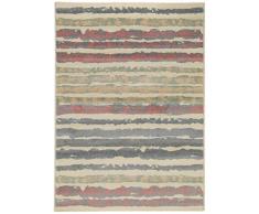 benuta 4053894713729 Teppich Justin, Kunstfaser, mehrfarbig/rosa, 140 x 200 cm