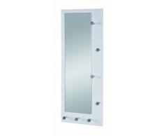HAKU Möbel 42351 Wandgarderobe 80 x 6 x 30 cm, weià / chrom / nickel