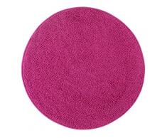 misento 292186 Hochflorteppich Shaggy, 100 cm rund, rosa