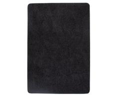 misento 292120 Langflor / Hochflorteppich Shaggy einfarbig weicher Flor uni, 100 x 150 cm, schwarz