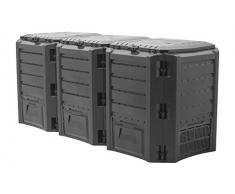 conexus 1200 Liter Große Modul Garden Bin Komposter Einheit Umweltfreundlich Organische Abfälle Konverter – Schwarz